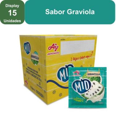 Imagem de Kit Refresco em Pó MID Sabor Graviola Com 15 Unidades de 20g