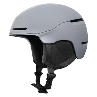 Imagem de JQF Gear Capacete de esqui capacete de snowboard para adultos, homens e mulheres, capacete de neve ajustável X13 com óculos para esportes de neve (óculos de esqui cinza fosco (máscara de esqui