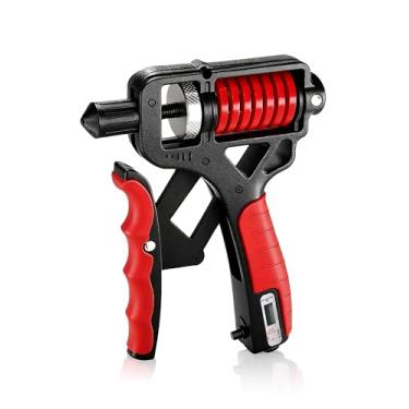 Imagem de KERUIKE Treinador de força de aperto, fortalecedor de antebraço, exercitador de mão, exercício de dedo com resistência ajustável (5,7-165 kg) para casa, reabilitação, esportes, academia