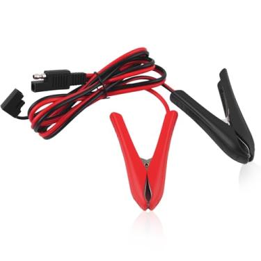 Imagem de Clipes jacaré SAE para jacaré de 12 a 24 V de desconexão rápida para cabo de extensão do conector SAE, grampos universais de carregador de bateria para painel solar/caminhão/SUV