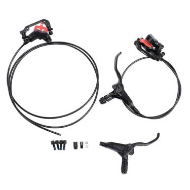 Imagem de RiToEasysports Kit de Freio, Liga de Alumínio 4 Pistões Dianteiro e Traseiro Conjunto de Freio a Disco Hidráulico Pinça Com Alavanca para Ciclismo