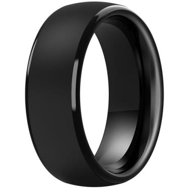 Imagem de ThunderFit Anéis de casamento masculinos de silicone, alianças de casamento de borracha de 10 mm de largura e 2,5 mm de espessura - pacote variado 1-7