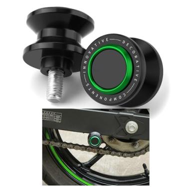 Imagem de GOXMOTO Carretéis de braço oscilante de 8 mm deslizantes de quadro traseiro de motocicleta de alumínio compatível com K.awasaki Ninja 400 500 650 1000SX ZX4R ZX4RR ZX6R ZX10R ZX-4R ZX-4RR ZX-6R ZX-10R