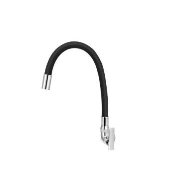 Imagem de Torneira Flexível Parede Cozinha Gourmet Preta Black - Modelar
