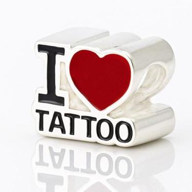 Imagem de Berloque Pingente Charm Separador Love Tattoo Prata Original - Lojas L