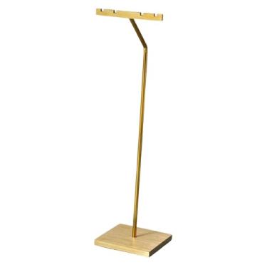 Imagem de simhoa Expositor de brincos com base, suporte para armazenamento de joias e porta-joias para fotografia, Ouro