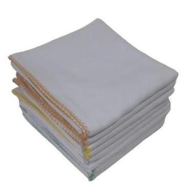 Imagem de Kit 3 Cueiro Bebê Flanelado Liso Gigante 80X80 - Neutro - Dugu