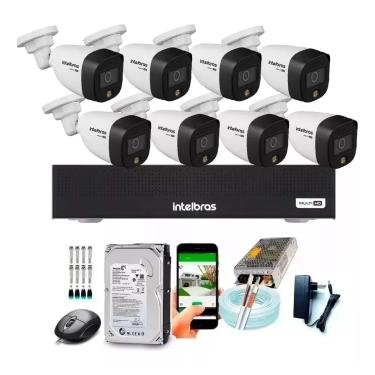 Imagem de Kit 8 Cameras 1120B Full Color Dvr Mhdx 1008 Completo Com Hd 1tb Tera