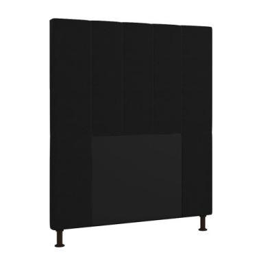 Imagem de Cabeceira Malibu Para Cama Box Solteiro 90 cm material sintético Preto