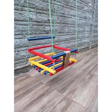 Imagem de Balanço Infantil Para Crianças Em Madeira. Varias cores disponivel. - 