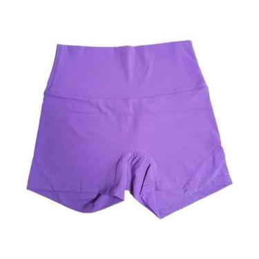 Imagem de Shorts De Yoga De Cintura Alta Em Cor Sólida Para Mulheres, Leggings D