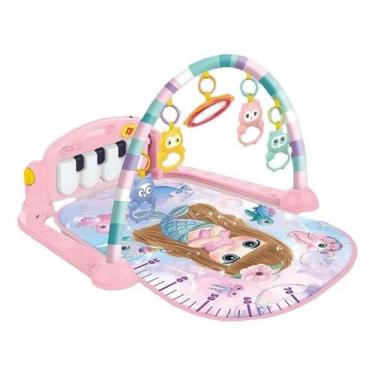 Imagem de Tapete De Atividades Wakaii Sereia Rosa Infantil Rosa