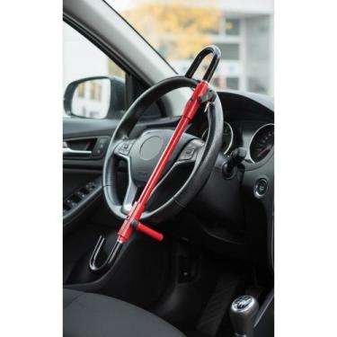 Imagem de Trava volante pedal segurança carro universal vermelha - Congratulatio