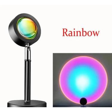 Imagem de Projetor Luminária Arco Iris Luz Noturna Led - Efeitos TikTok, Instagr