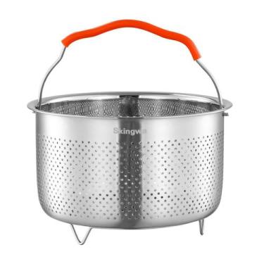 Imagem de Cesto para Cozinhar a Vapor Skingwa 3L em Aço Inoxidável