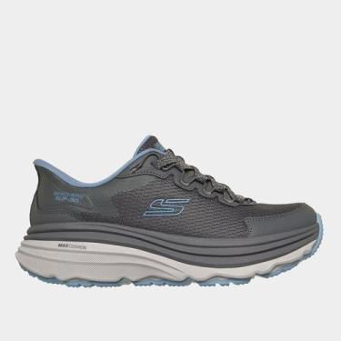 Imagem de Tênis Skechers Max Cushioning Zirrus Feminino, Cinza, Azul, 34