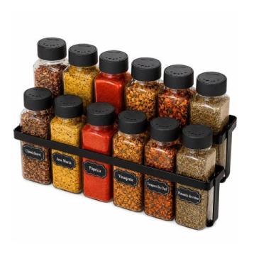 Imagem de Porta Temperos e Condimentos Cozinha com 12 Potes de tempero - QUALISP