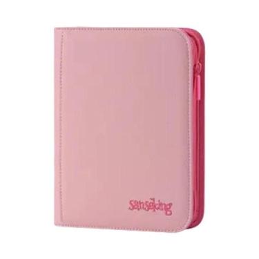 Imagem de Álbum De Cartas Pokémon Estético Rosa E Branco Com Zíper Em PU, 4/9/12