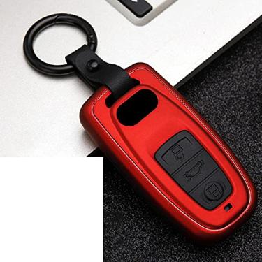 Imagem de YJADHU Tampa da caixa da chave do carro remoto, adequada para Audi A1 A3 8P 8V 8L A4 B6 B7 B8 A5 8T A6 C5 C6 C7 A7 4G A8 4E D3 D4 TT 8N 8J MK1 MK2, A Vermelho