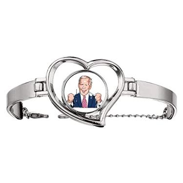 Imagem de N/A N/A Bracelete de arame para joias de coração com presidente americano dos EUA, medium, metal