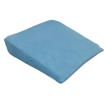 Imagem de Travesseiro Rampa Bebe Anti Refluxo Azul Para Carrinho Melhor Respiraç