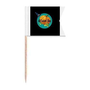 Imagem de Bandeiras de palito de dente All Day Candy Happy para marcação de rotulagem para bolo de festa, prato de queijo