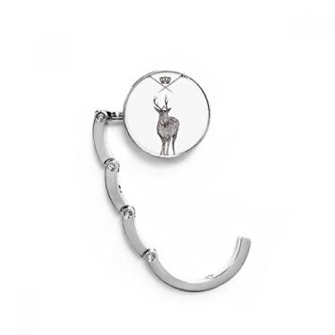 Imagem de Gancho de mesa com espada de alce, coroa de animal, estilo barroco, gancho decorativo com fecho dobrável