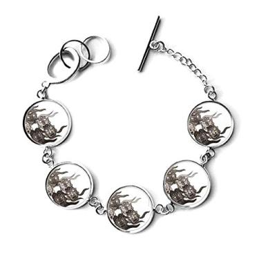 Imagem de DIYthinker Pulseira chinesa estilo cinco Goblins pulseira corrente pingente joia