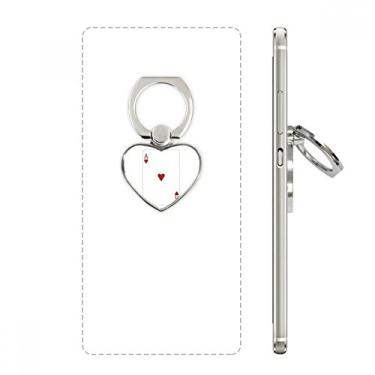 Imagem de Suporte universal de anel de telefone com estampa de cartas de baralho de coração A