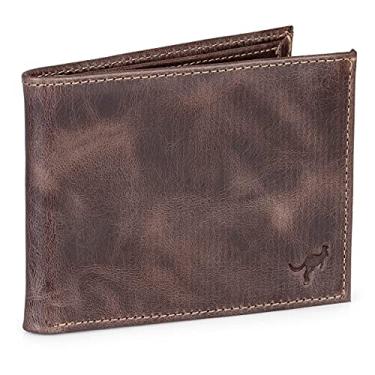 Imagem de Carteira Masculina Luxo Couro Legítimo Com Porta Moedas/cnh (Marrón Oscuro)
