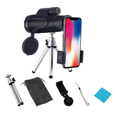 Imagem de Telescópio monocular, 16x50 HD luneta monocular de alta potência à prova d'água com suporte para smartphone e tripé ajustável para observação de pássaros, caminhadas, acampamento, viagens