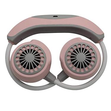 Imagem de Bigfanshu ventilador portátil de pescoço com mãos livres, mini faixa de pescoço, carregamento USB, ventilador duplo, faixa de pescoço ajustável, refrigerador de ar, mini ventilador de esportes pessoal