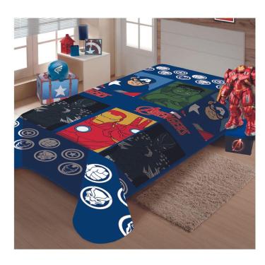 Imagem de Cobertor Manta Infantil Vingadores Avengers Jolitex 1,50m X2,00m
