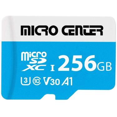 Imagem de Cartão microcrédito Micro Center Premium 256GB microSDXC uhs-i Cartão de memória Flash C10 U3 V30 4K uhd Vídeo A1 Micro sd Card com Adaptador (256GB)