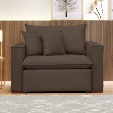 Imagem de Poltrona Retrátil 100cm Barcelona Marrom