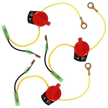 Imagem de QAZAKY 3 peças de substituição para controle de interruptor de parada GX110 GX120 GX160 GX200 GX240 GX270 GX340 GX390 Go Kart Mini cortador de grama de bicicleta cortador de grama soldador divisor
