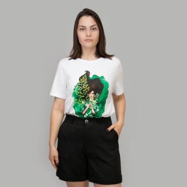 Imagem de Blusa T-Shirt Decote Redondo Soltinha Com Estampa Localizada - Donna C
