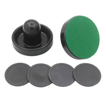 Imagem de Vaveren Empurradores de air hockey e discos de air hockey, pás de air hockey, atacante de air hockey de feltro, empurradores de alças de gol para mesas de, preto