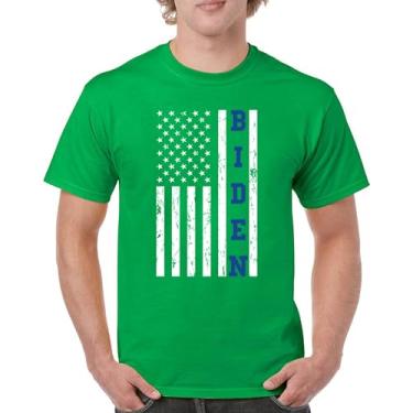 Imagem de Camiseta Joe Biden Bandeira Americana 2024 Pro Democratic Party President Democrats Blue States USA Political Men's Tee, Verde, 3G