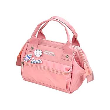 Imagem de RICHTRUE Lancheira Kawaii para Meninas, Isolada, Fofa, com 3 Pinos (Rosa)