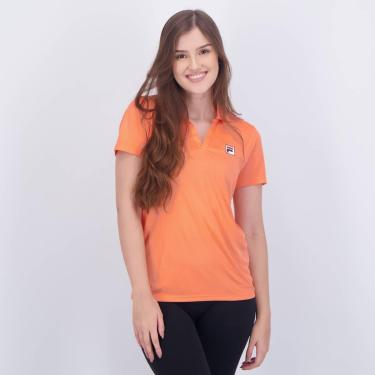Imagem de Camiseta Polo Fila Fbox Feminina Laranja-Feminino