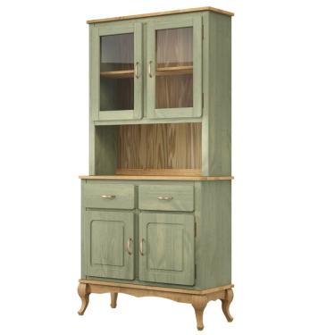 Imagem de Balcão com Arca Oratório em Madeira Maciça 2 Mais 2 Portas Verde Oliva