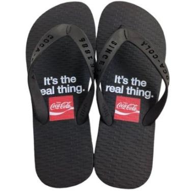 Imagem de Chinelo de Dedo Masculino Casual Dia a Dia Borracha Coca Cola Bunkie Cc4164-Masculino