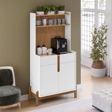 Imagem de Aparador para Sala de Jantar Cantinho do Café Lizz Branco/Cedro