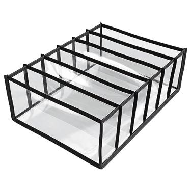 Imagem de Euro Organizador Transparente para Sutiãs com 6 divisórias, cinza, ORG0808