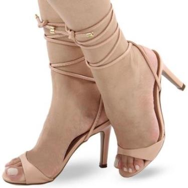 Imagem de Sandália Modarpe Amarração Salto Alto Fino Feminina F26-Feminino
