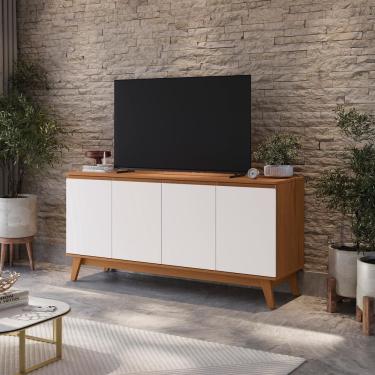 Imagem de Aparador Kappesberg 4 Portas Canela/Branco 156cm