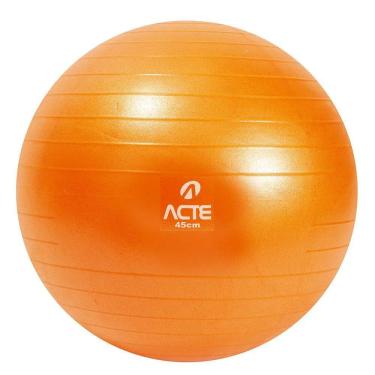Imagem de Bola de Pilates Acte Sports 45cm Laranja Com Bomba de Ar T9-45