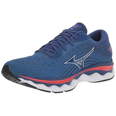 Imagem de Mizuno Wave Sky 6 Tênis de corrida masculino, Mar turco - branco, 12