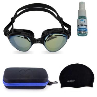 Imagem de Oculos de Natacao Espelhado Mormaii Varuna Mirror + Touca Silicone + Case Medinas + AntiFog